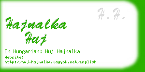 hajnalka huj business card